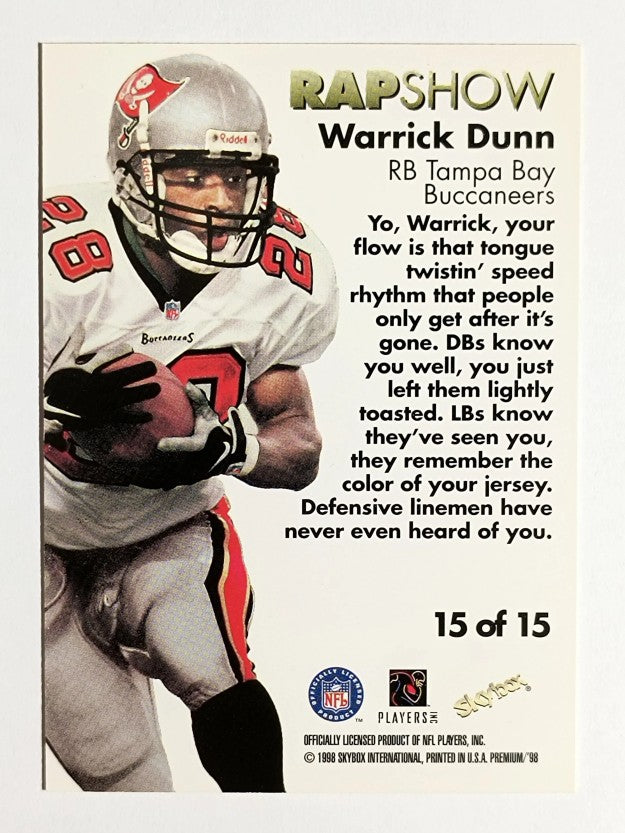 1998 SkyBox Premium Rap Show #15 Warrick Dunn