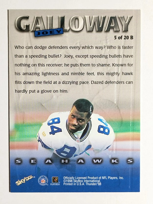 1998 SkyBox Thunder Boss #5B Joey Galloway