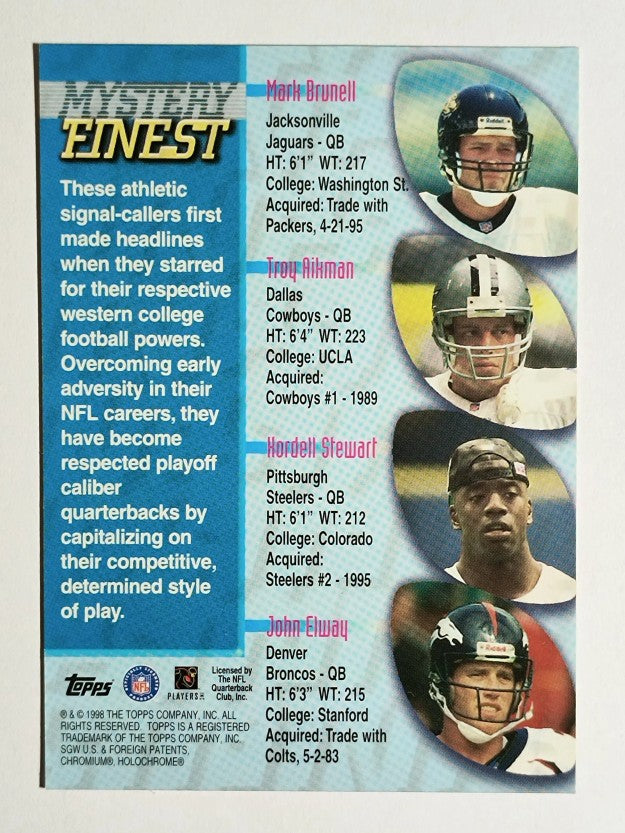 1998 Topps Mystery Finest #M5 Mark Brunell (EXMT)