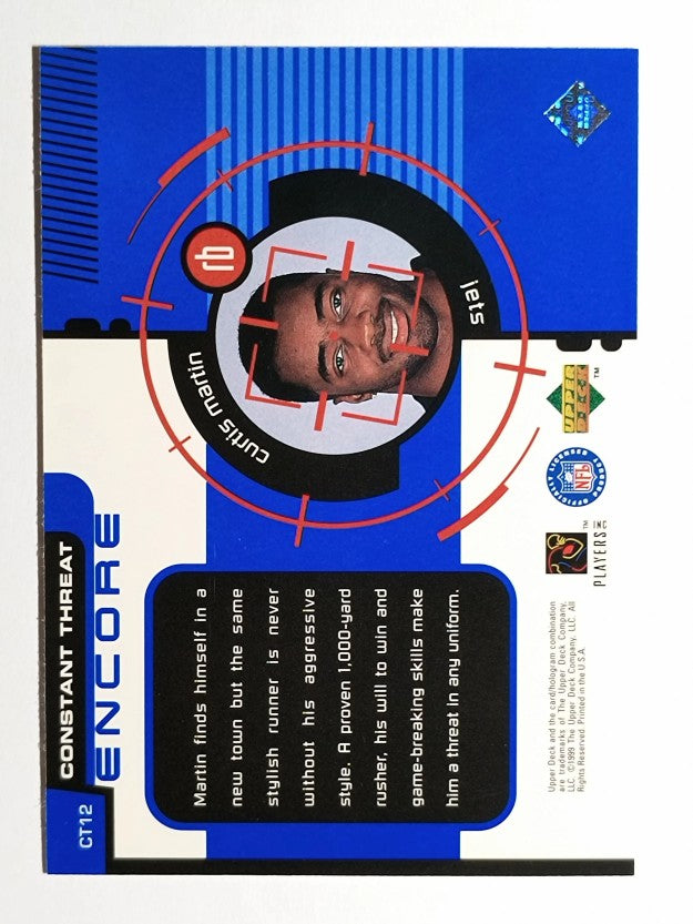 1998 Upper Deck Encore Constant Threat #CT12 Curtis Martin