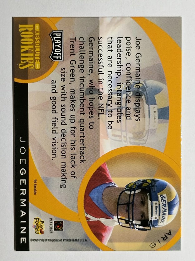 1999 Absolute SSD Rookies Inserts #AR16 Joe Germaine