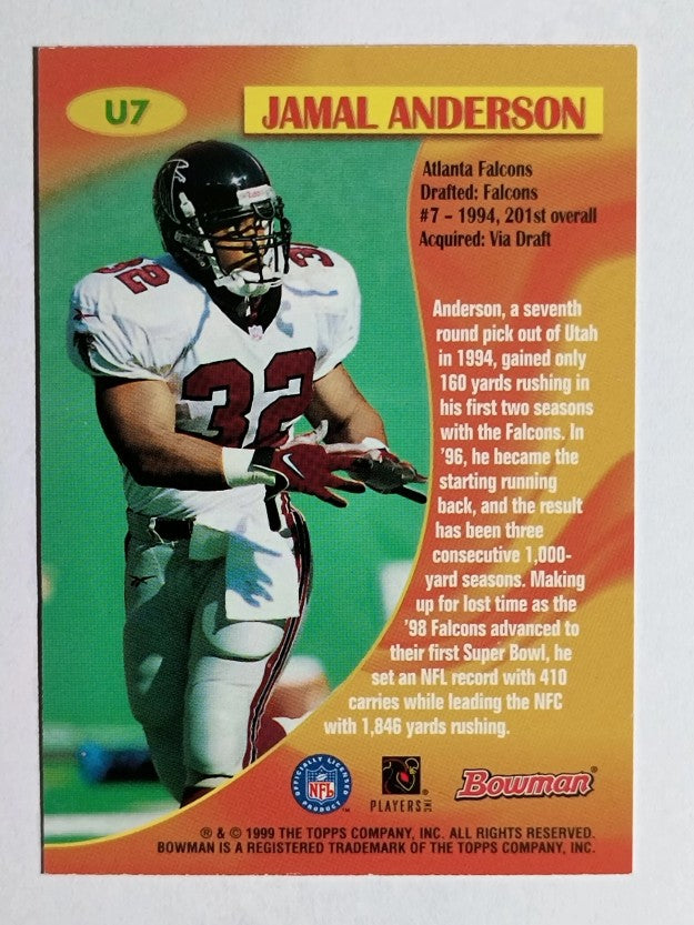 1999 Bowman Late Bloomers/Early Risers #U7 Jamal Anderson