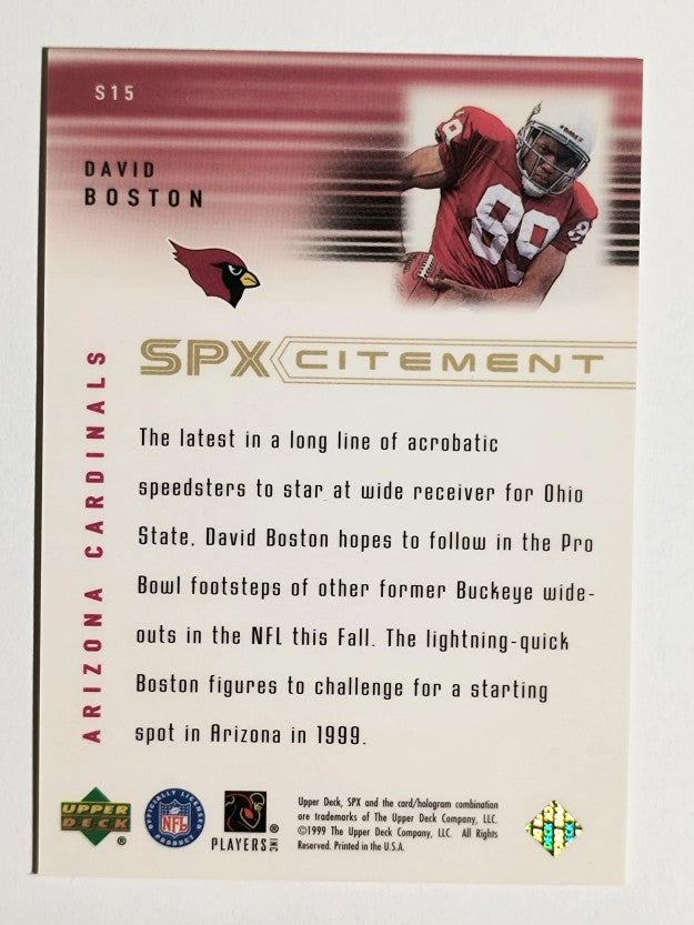 1999 SPx Spxcitement #S15 David Boston