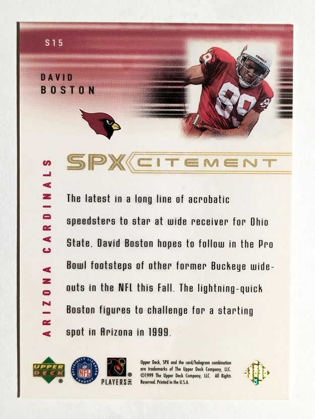 1999 SPx Spxcitement #S15 David Boston