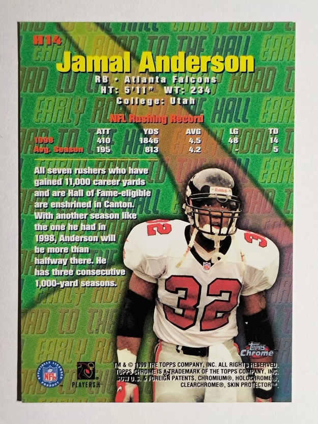 1999 Topps Chrome Hall of Fame #H14 Jamal Anderson
