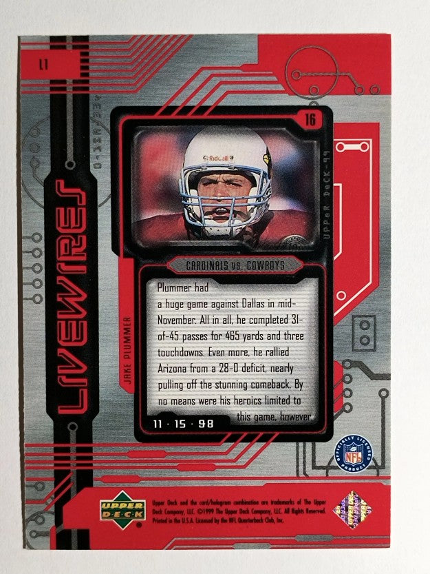 1999 Upper Deck Live Wires #L1 Jake Plummer