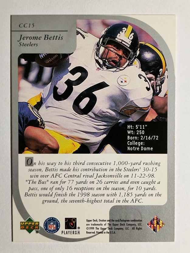 1999 Upper Deck Ovation Curtain Calls #CC15 Jerome Bettis