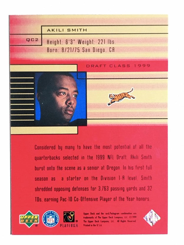 1999 Upper Deck Quarterback Class #QC2 Akili Smith