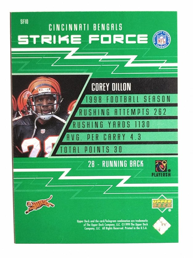 1999 Upper Deck Strike Force #SF10 Corey Dillon