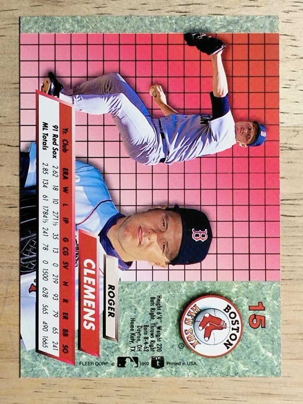 1992 Ultra #15 Roger Clemens