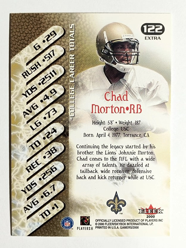 2000 Fleer Gamers Extra #122 Chad Morton