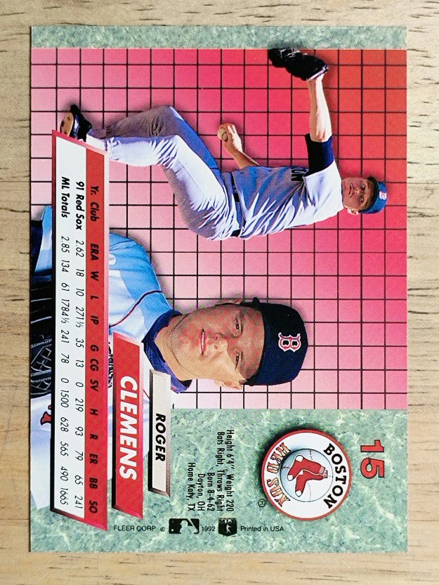 1992 Ultra #15 Roger Clemens
