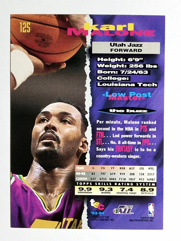 1993-94 Stadium Club #125 Karl Malone