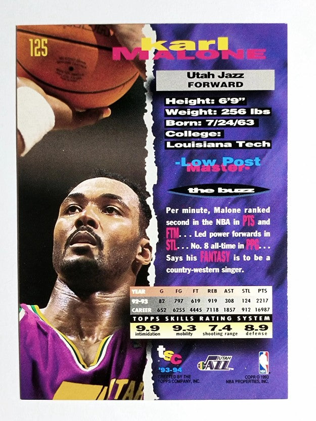 1993-94 Stadium Club #125 Karl Malone