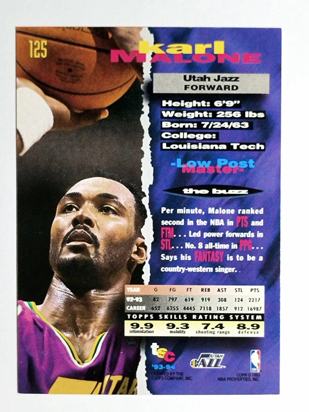 1993-94 Stadium Club #125 Karl Malone