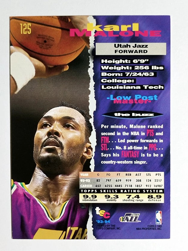 1993-94 Stadium Club #125 Karl Malone