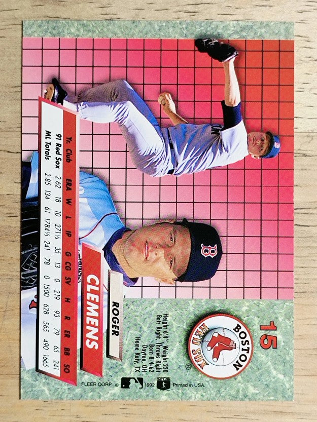 1992 Ultra #15 Roger Clemens