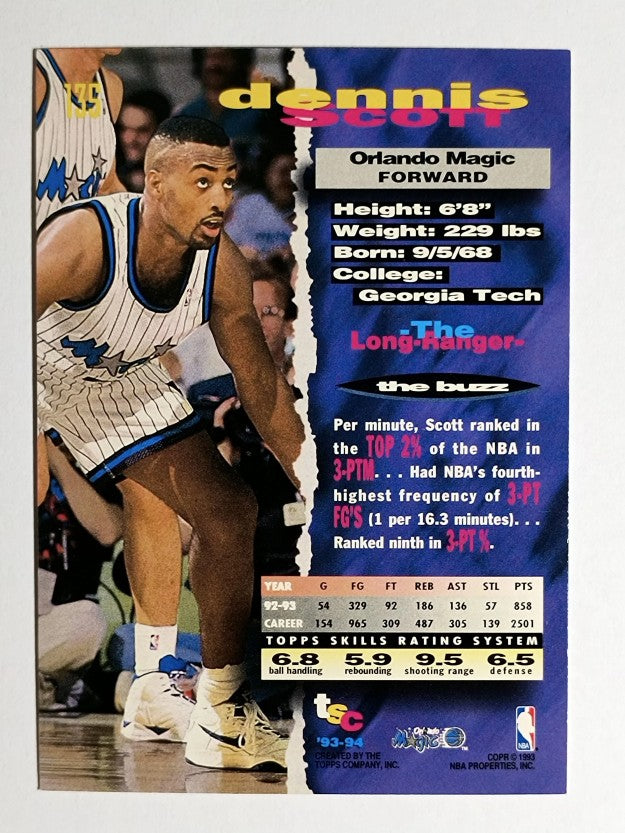 1993-94 Stadium Club #135 Dennis Scott