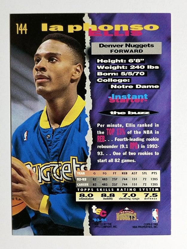 1993-94 Stadium Club #144 LaPhonso Ellis
