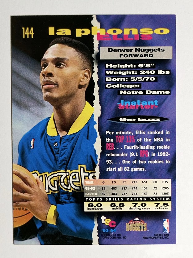 1993-94 Stadium Club #144 LaPhonso Ellis
