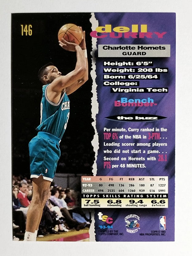 1993-94 Stadium Club #146 Dell Curry