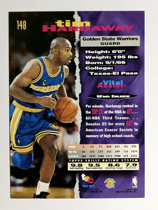 1993-94 Stadium Club #148 Tim Hardaway