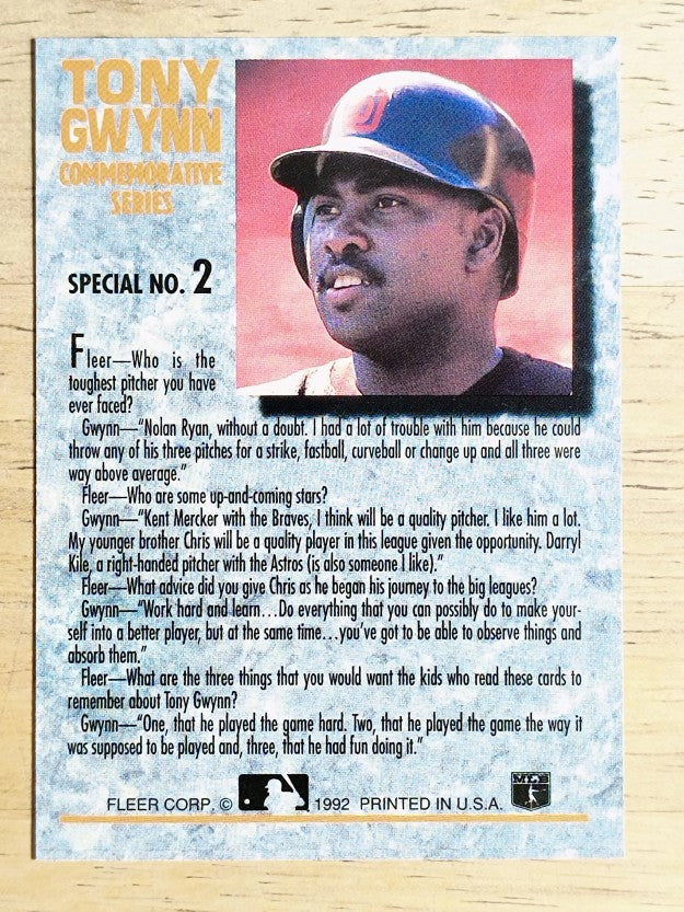 1992 Ultra Gwynn #S2 Tony Gwynn