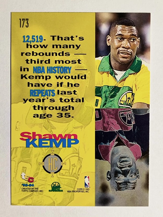 1993-94 Stadium Club #173 Shawn Kemp HC