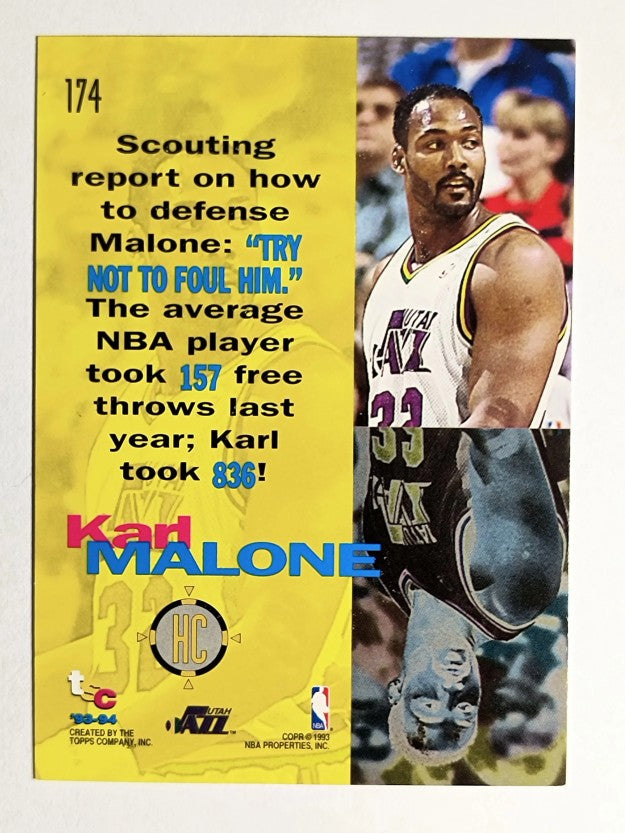 1993-94 Stadium Club #174 Karl Malone HC