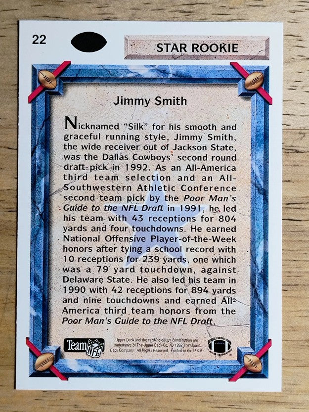 1992 Upper Deck #22 Jimmy Smith RC