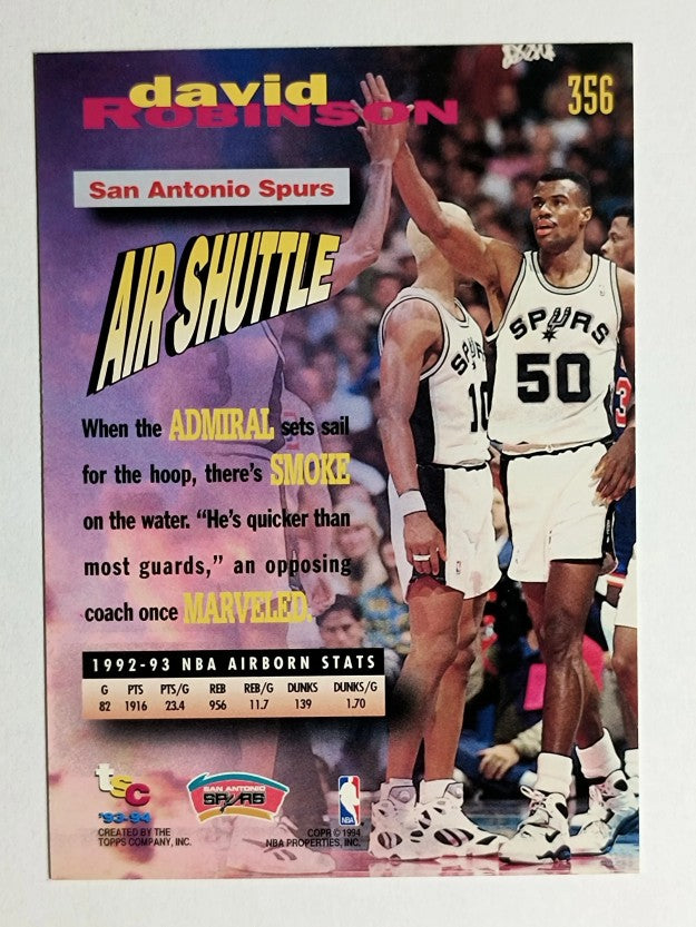 1993-94 Stadium Club #356 David Robinson FF