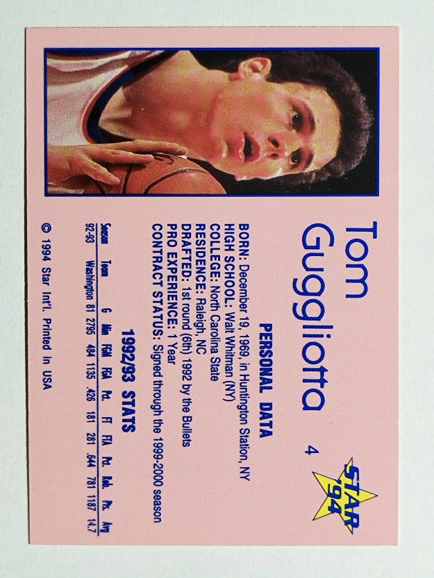 1993-94 Star #4 Tom Gugliotta/Personal Data