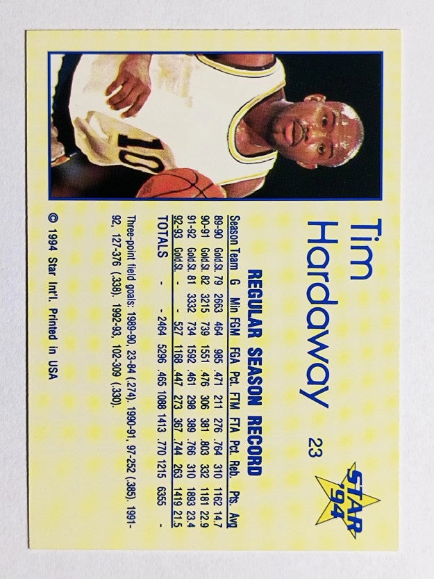 1993-94 Star #23 Tim Hardaway/Regular Season Stats