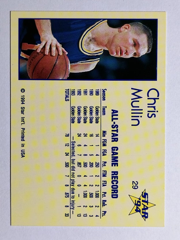 1993-94 Star #29 Chris Mullin/All-Star Stats