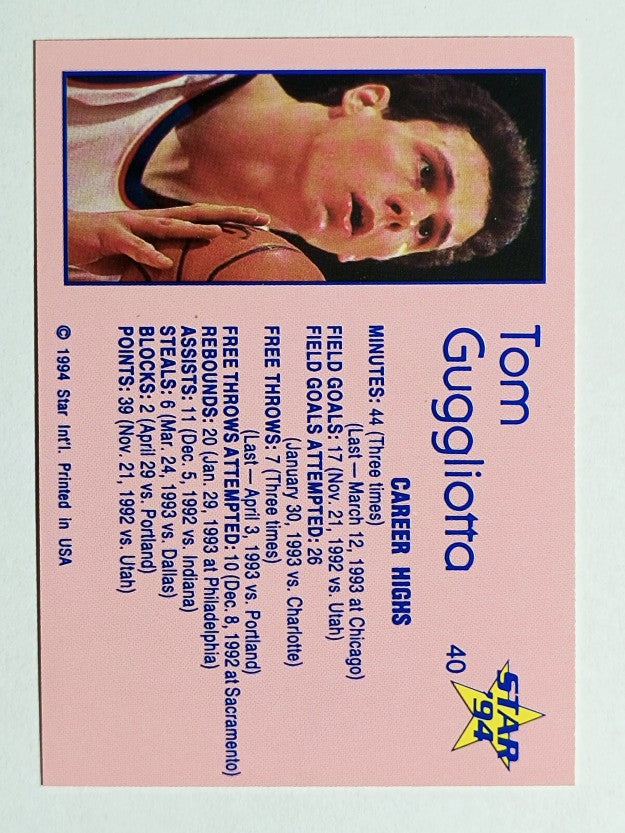 1993-94 Star #40 Tom Gugliotta/Career Highs