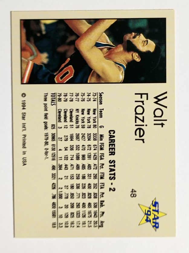 1993-94 Star #48 Walt Frazier/Career Stats 2