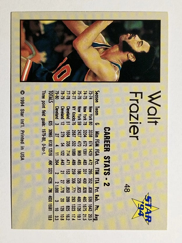 1993-94 Star #48 Walt Frazier/Career Stats 2