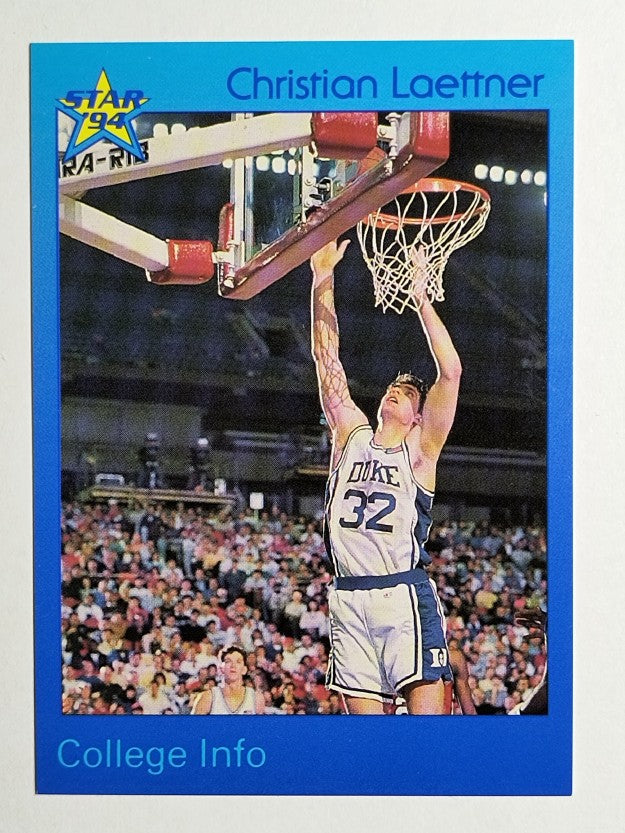 1993-94 Star #54 Christian Laettner/College Info