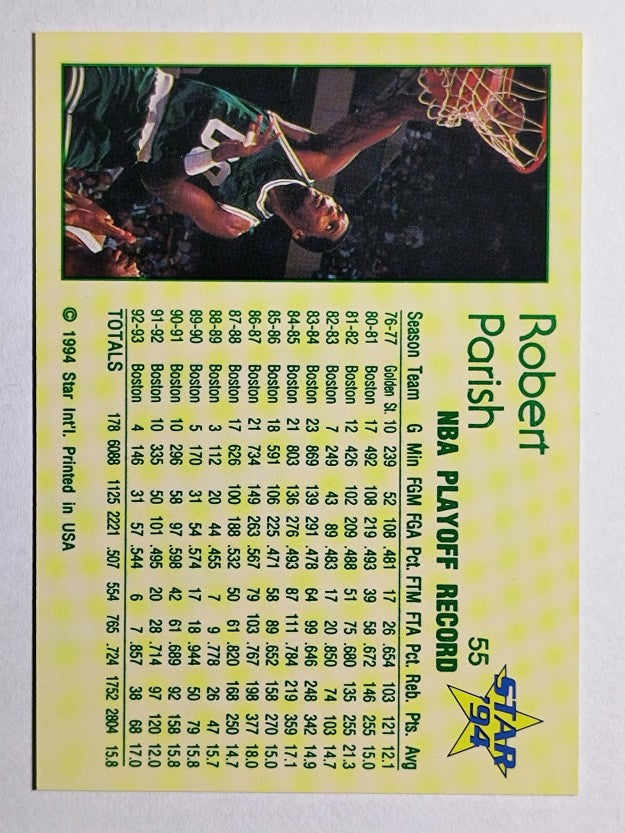1993-94 Star #55 Robert Parish/Playoff Stats
