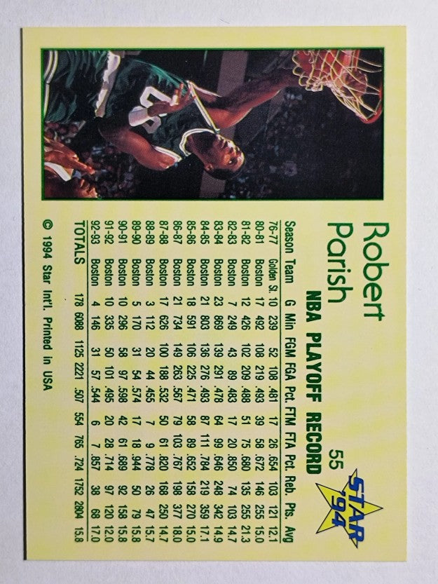 1993-94 Star #55 Robert Parish/Playoff Stats
