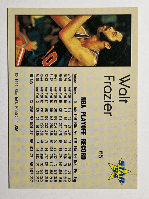 1993-94 Star #65 Walt Frazier/NBA Playoff Record