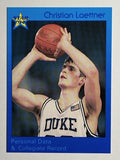 1993-94 Star #72 Christian Laettner/Personal Datta/and Collegiate Record