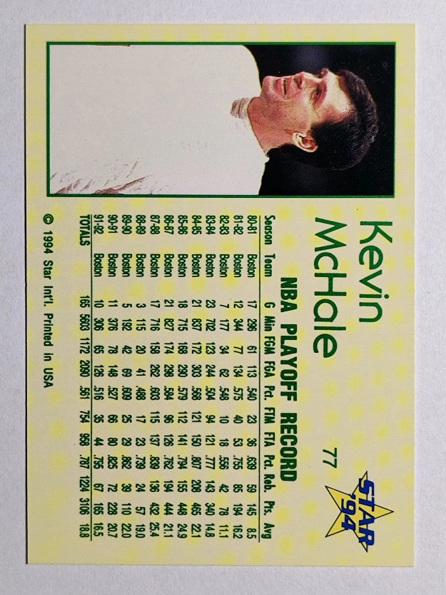 1993-94 Star #77 Kevin McHale/Playoff Stats