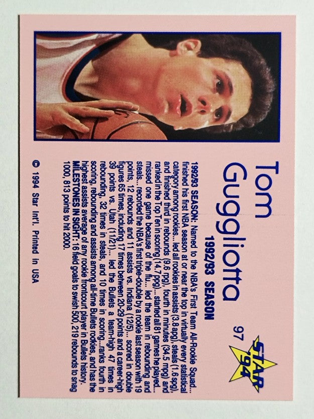 1993-94 Star #97 Tom Gugliotta/1992/93 Season