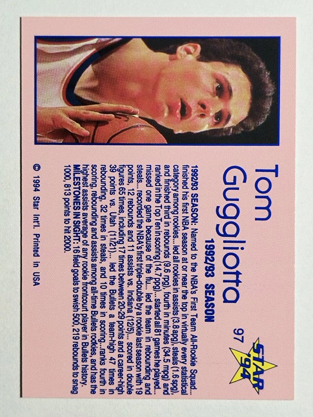1993-94 Star #97 Tom Gugliotta/1992/93 Season