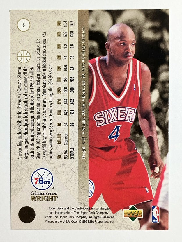 1994-95 SP #6 Sharone Wright FOIL RC