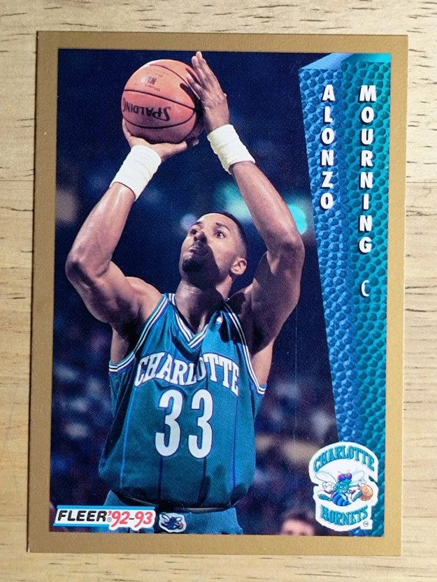 1992-93 Fleer #311 Alonzo Mourning RC