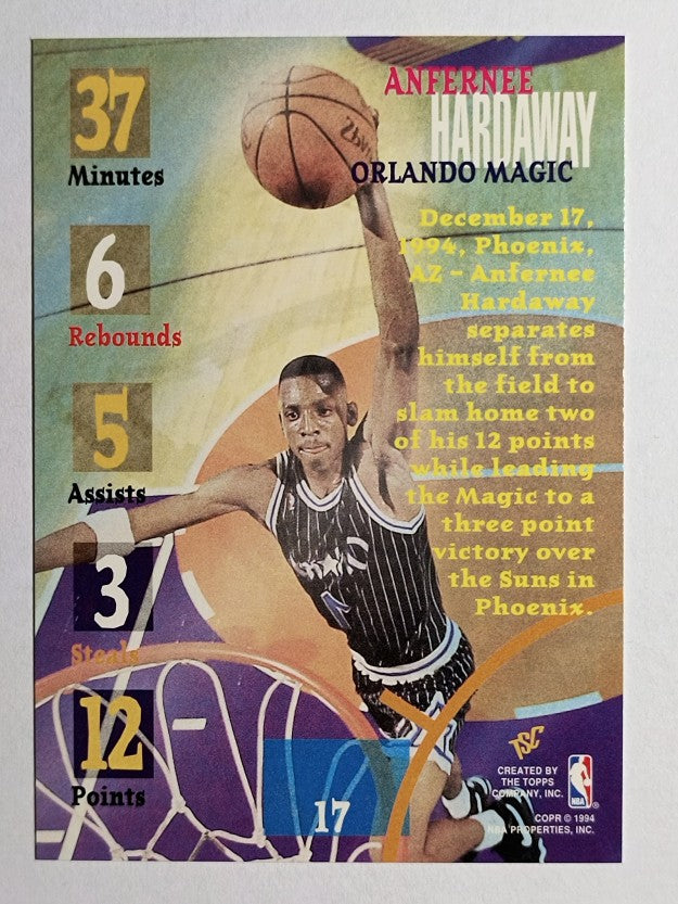 1994-95 Stadium Club #17 Anfernee Hardaway TG