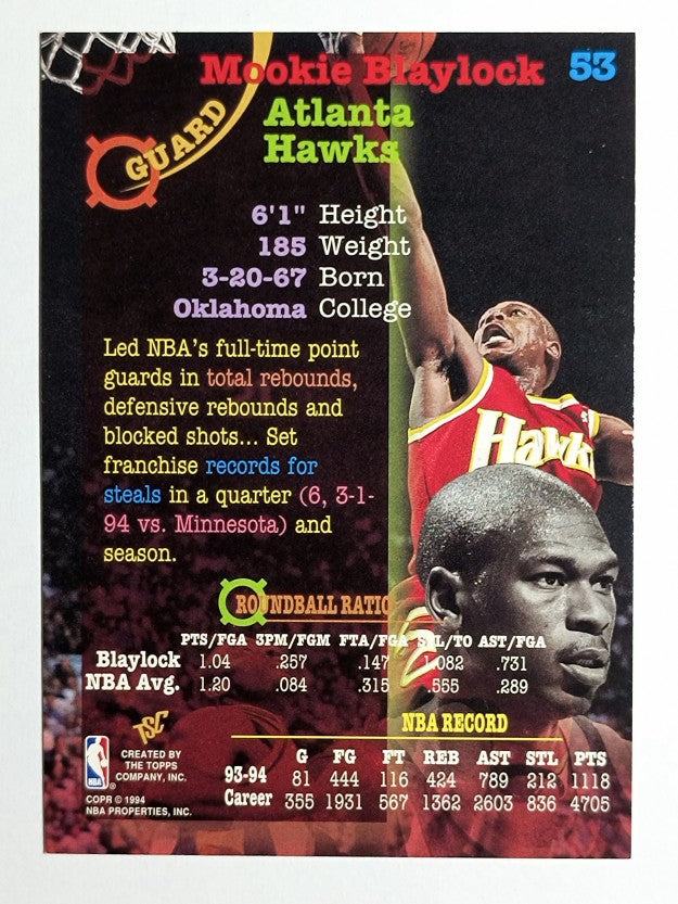 1994-95 Stadium Club #53 Mookie Blaylock