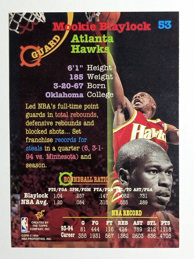 1994-95 Stadium Club #53 Mookie Blaylock